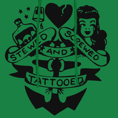 Tattoo Vieja Escuela 'A' Stewed, Screwed, & Tattooed Hoodie