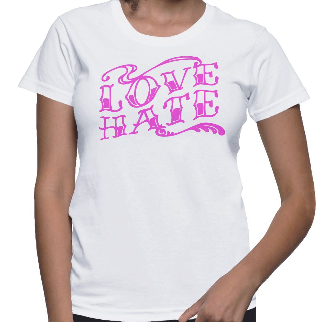 Tattoo Vieja Escuela '7' Love Hate Gurly T-Shirt