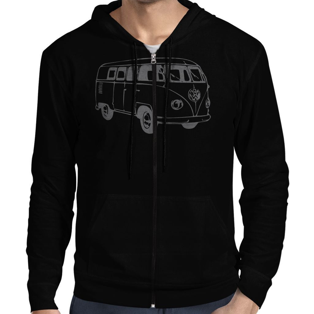 Old Car 'S' VW Van Zip Hoodie