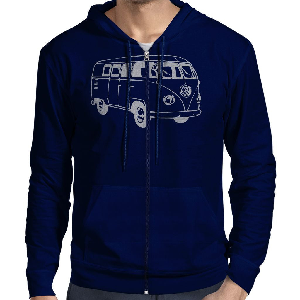 Old Car 'S' VW Van Zip Hoodie