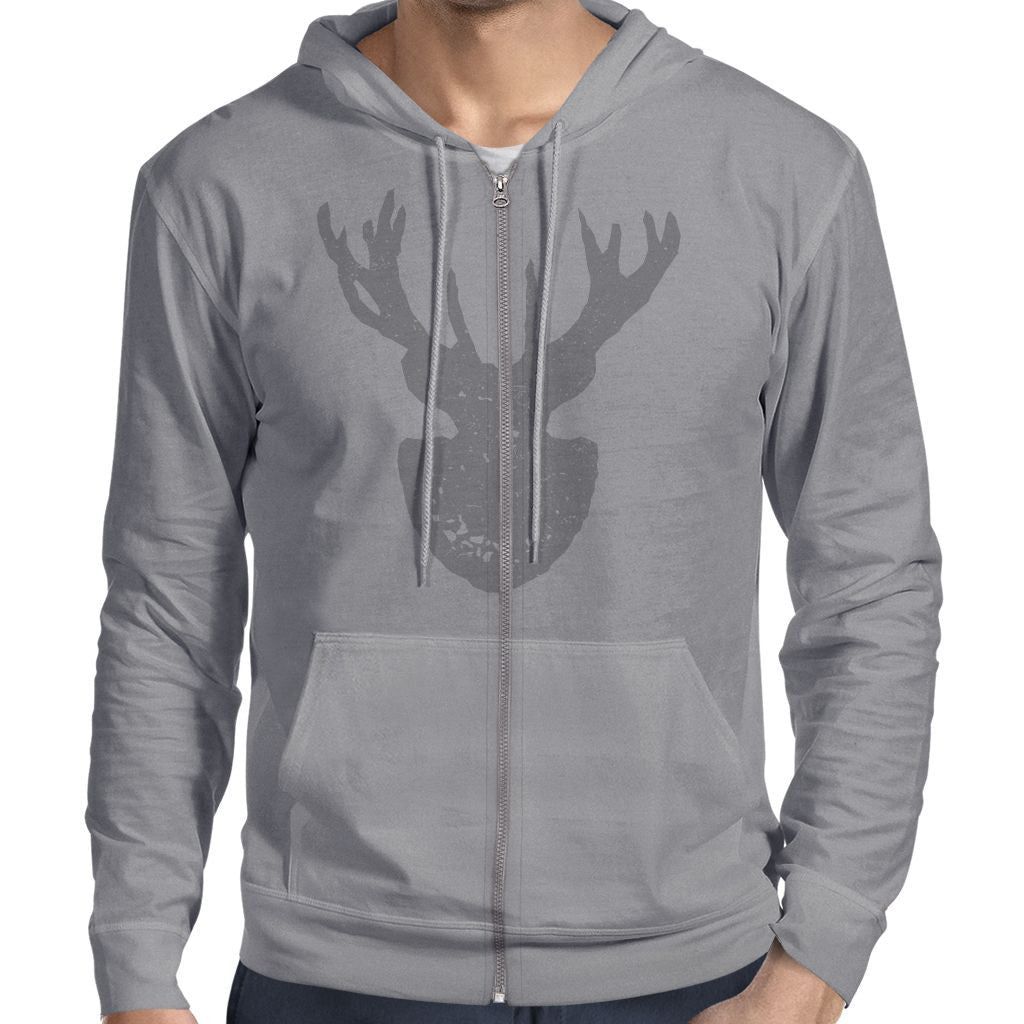 Nexa Rust Extras 'v' Deer Head Trophy Zippered Hoodie