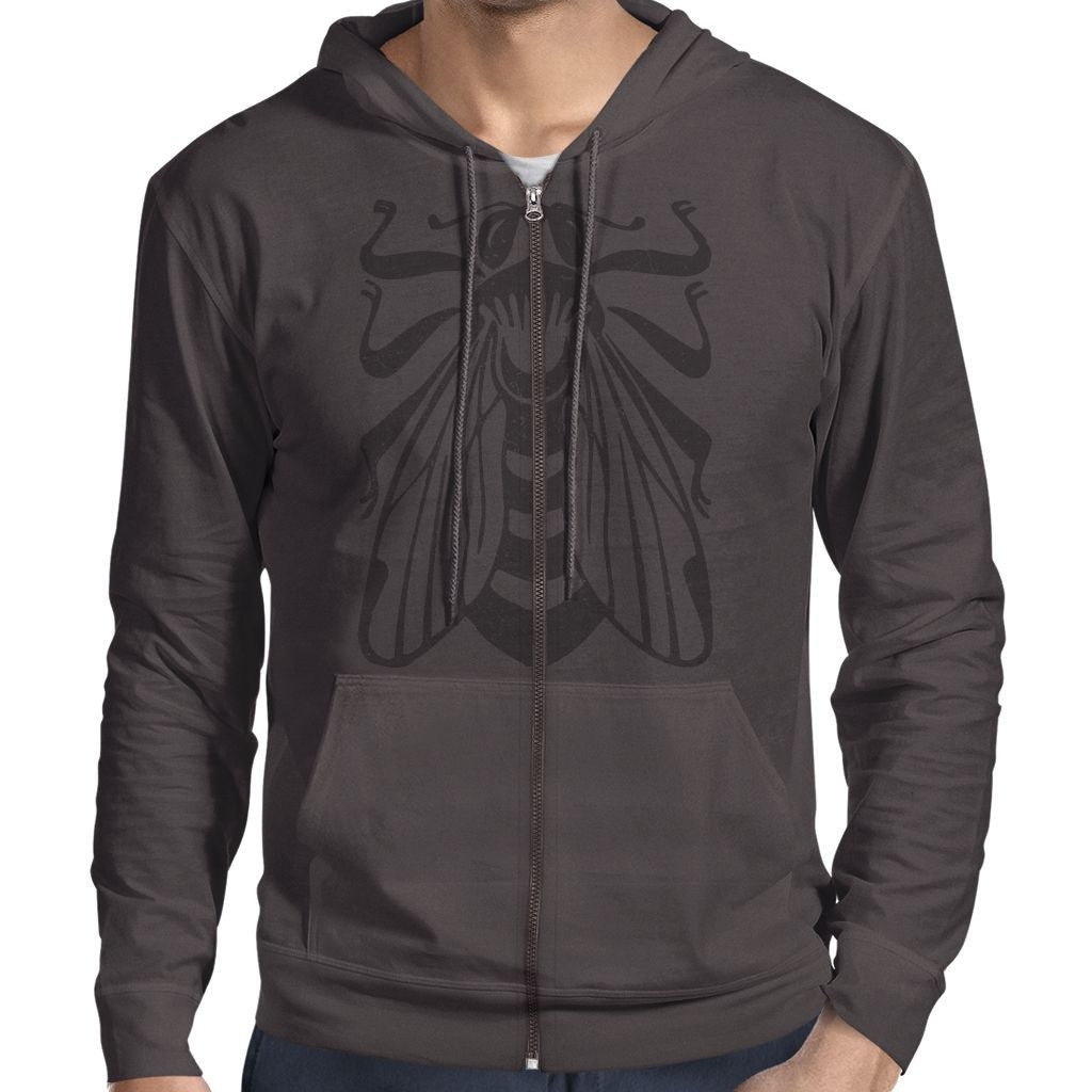 Jugendstil Ornamente 'B' Bee Zip Hoodie