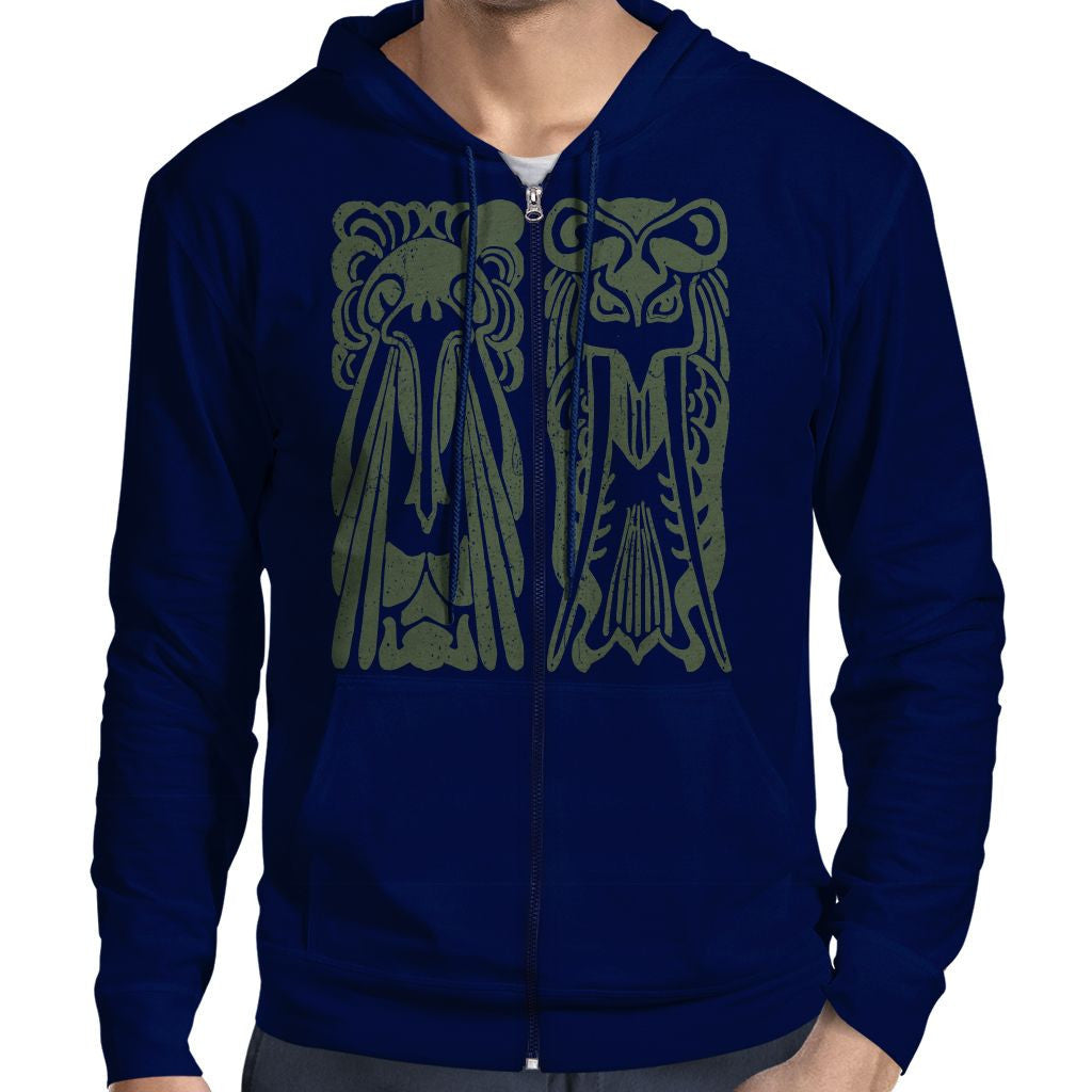 Jugendstil Ornamente 'xI' Art Nouveau Zip Hoodie